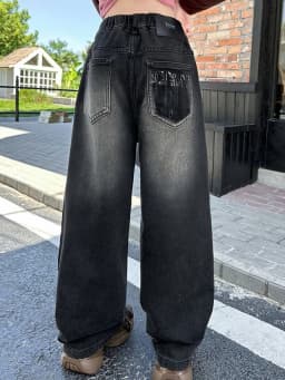 Thumbnail Quần Jean Ống Rộng, Quần Bò Ống Xuông Phong Cách Thời Trang Cho Các Bé Gái Cao Dưới 1m7 - Babimama - J100 3