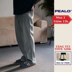 Thumbnail Quần Jean Ống Suông PEALO Kẻ Sọc Form Straight Leg 1