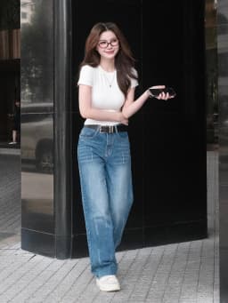Thumbnail Quần jean ống suông xước TiQi Jeans B2335 2