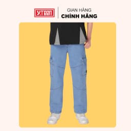 Thumbnail Quần Jean Túi Hộp 2 Màu Cho Bé Trai Từ 37-62KG, Từ 10-16 Tuổi Vải Cotton Mềm Thoải Mái EQY019-4 2