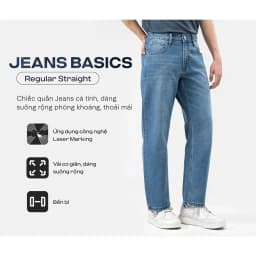 Thumbnail Quần Jeans Basics dáng Regular Straight Coolmate 1