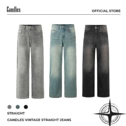 Thumbnail Quần Jeans Candles Vintage Straight Unisex 1