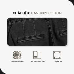 Thumbnail Quần Jeans Dài Nam Cao Cấp Form Quần Trousers 01 Thoải Mái 3 Màu  BY COTTON 3