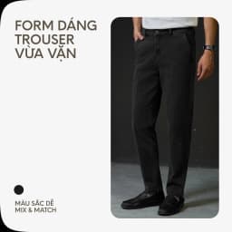 Thumbnail Quần Jeans Dài Nam Cao Cấp Form Quần Trousers 01 Thoải Mái 3 Màu  BY COTTON 4