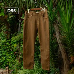 Thumbnail Quần Jeans Dài Nam Màu Nâu Mộc Nhuộm Đặc Biệt JustMen D55 Form Carrot Fit Co Giãn Thời Thượng 2