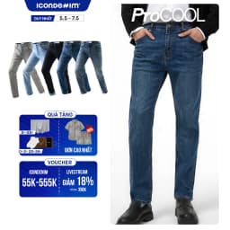 Thumbnail Quần jeans nam PROCOOL ICONDENIM, quần bò form slimfit ôm vừa vặn, công nghệ vải Coolmax mát lạnh, mềm mịn, thoải mái 1
