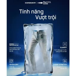 Thumbnail Quần jeans nam PROCOOL ICONDENIM, quần bò form slimfit ôm vừa vặn, công nghệ vải Coolmax mát lạnh, mềm mịn, thoải mái 4