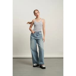 Thumbnail Quần jeans nữ PIERRE ống rộng dáng suông màu xanh wash KHÂU BY CQ 1