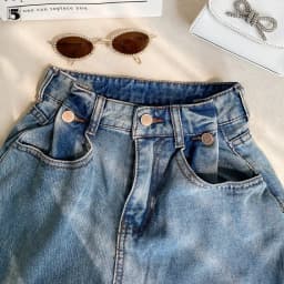 Thumbnail Quần Jeans nữ Twentyfive dáng badgy, cạp may bo, có 2 cúc trước cạp 6450 2