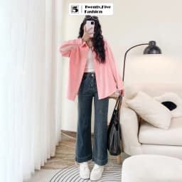 Thumbnail Quần jeans nữ Twentyfive ống đứng mài đùi cạp cao tôn dáng 5706 1