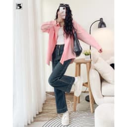 Thumbnail Quần jeans nữ Twentyfive ống đứng mài đùi cạp cao tôn dáng 5706 2