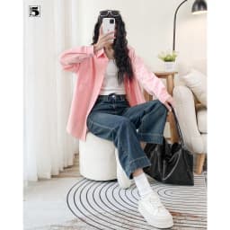 Thumbnail Quần jeans nữ Twentyfive ống đứng mài đùi cạp cao tôn dáng 5706 3