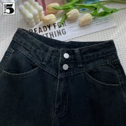 Thumbnail Quần jeans nữ Twentyfive ống rộng cạp cao tôn dáng cúc đôi 5275 4