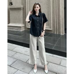 Thumbnail Quần jeans nữ Twentyfive ống suông dáng lửng, cạp cao tôn dáng vải dày mịn 5649 2