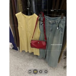 Thumbnail Quần jeans ống suông màu xanh sáng chất denim xịn dày dặn mềm MC21.studios q4405 1