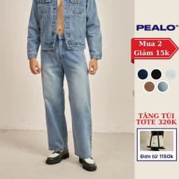 Thumbnail Quần Jeans PEALO form Straight Fit chất liệu cao cấp 1