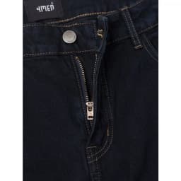 Thumbnail Quần Jeans Xanh Đậm Wash Cát Form Straight 4MEN QJ095 Menswear Pants 4