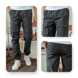 Thumbnail Quần Jogger Kaki AKUBA form Slimfit chất liệu Kaki dày dặn bền màu kiểu dáng năng động | 01R0658 2