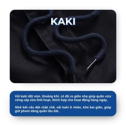 Thumbnail Quần Jogger Kaki AKUBA form Slimfit vải kaki cao cấp dày dặn bền màu thiết kế trẻ trung | 01H927 4