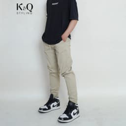 Thumbnail Quần jogger kaki co giãn KQSTYLING premium Kem Vàng nhạt 3