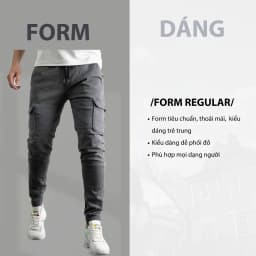 Thumbnail Quần Jogger Kaki Túi Hộp Nam MK CLEVER, vải Kaki co giãn lên form chuẩn đẹp, dáng jogger túi hộp khỏe khoắn, nam tính 4