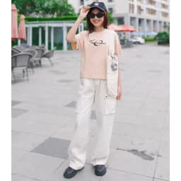 Thumbnail Quần kaki bé gái size đại 35-62 KG YTEEN - EQX029-3, quần dài ống rộng lưng thun 1