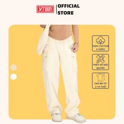 Thumbnail Quần kaki bé gái size đại 35-62 KG YTEEN - EQX029-3, quần dài ống rộng lưng thun 3