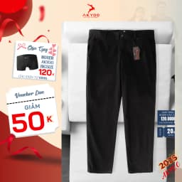 Thumbnail Quần Kaki Bigsize Nam 80-140kg AKYOO Chất Liệu Cotton Co Giãn - KAKI DEN 01 1