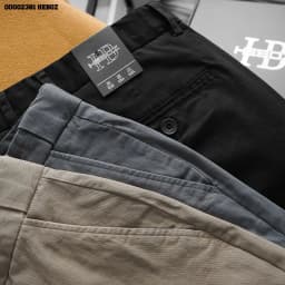 Thumbnail Quần kaki cạp chun ẩn new ss Heboz 3M, quần dài nam trơn form slimfit - 00002381 4