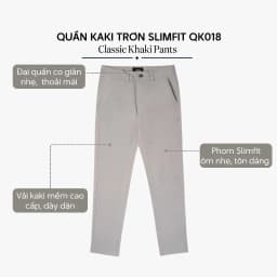 Thumbnail Quần kaki dài nam trơn 4MEN QK018 form slimfit ôm tôn dáng, vải mềm mại, co giãn tốt, trẻ trung 3