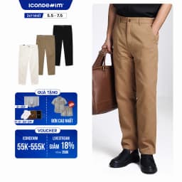 Thumbnail Quần Kaki Nam ICONDENIM Straight Fit Classic QKID0026 1