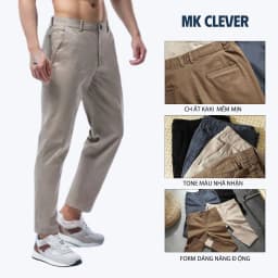 Thumbnail Quần kaki nam MK CLEVER slimfit pants, lưng thun, chất vải kaki mềm mịn, ống suông, form đứng dáng 1