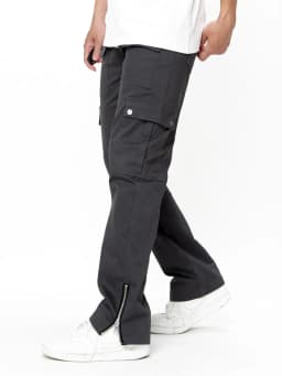Thumbnail Quần kaki nam túi hộp ống đứng KQSTYLING forn đứng kaki dày dặn phối nhiều túi - Zip - Xám đậm 3