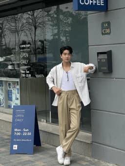 Thumbnail Quần kaki ống rộng cạp cao ARMCEO chất vải kaki Hàn thoáng mát cho cả Hè năng động -AD03 4
