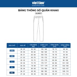 Thumbnail Quần khaki 0ly VIETTIEN SMART CASUAL vải Cotton phom regular VT00000119 3