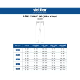 Thumbnail Quần Khaki 0Ply Viettien Smart Casual Vải Cotton Phom Regular VT00000253 4