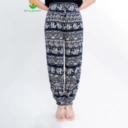 Thumbnail Quần lanh nữ dài thổ cẩm alibaba thời trang Việt Thắng - Q07.2402 2