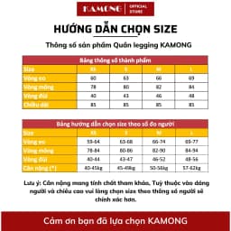 Thumbnail Quần legging dài nữ KAMONG vải cotton dẻo co dãn tốt cạp cao dáng dài LG003 1