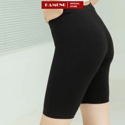 Thumbnail Quần legging đùi nữ KAMONG vải cotton dẻo co dãn tốt cạp cao dáng ngắn LG001 4