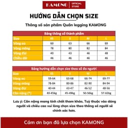 Thumbnail Quần legging nữ ngố KAMONG Nâng Mông Cao Cấp cạp cao có túi vải cotton dẻo co dãn tốt dáng ngắn LG005 1