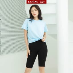 Thumbnail Quần legging nữ ngố KAMONG Nâng Mông Cao Cấp cạp cao có túi vải cotton dẻo co dãn tốt dáng ngắn LG005 2