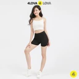 Thumbnail Quần legging đùi 4LOVA nữ thun cạp cao biker lửng ngố đồ mặc nhà dáng ôm bó lưng thun bigsize tậpgym 1