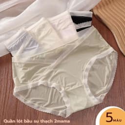 Thumbnail Quần lót bầu và sau sinh 2mama chất liệu Su Thạch cao cấp, cạp chéo tránh chạm vết mổ bigsize đũng sáng màu 1