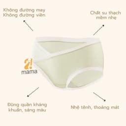 Thumbnail Quần lót bầu và sau sinh 2mama chất liệu Su Thạch cao cấp, cạp chéo tránh chạm vết mổ bigsize đũng sáng màu 3