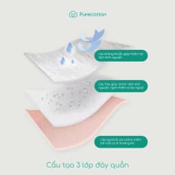 Thumbnail Quần lót chống tràn kinh nguyệt Combo Night Purecotton chống tràn nguyệt san Happy Moon PC078 3