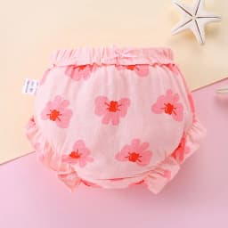 Thumbnail Quần lót cotton nguyên chất LUCKY BIG CAT hình tam giác xinh xắn cho bé gái 0-4 tuổi 3