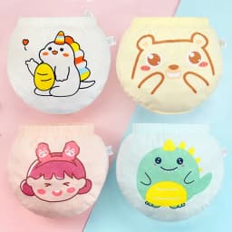 Thumbnail Quần lót LUCKY BIG CAT tam giác in hình họa tiết hoạt hình tùy chọn dễ thương dành cho bé gái 1