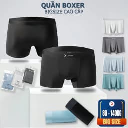 Thumbnail Quần Lót Nam Boxer Bigsize Size XL Đến 6XL AKYOO ,Mỏng Nhẹ Co Giãn Thoải Mái Thông Thoáng-SIP BX DEN-GHI-NHAT-XAM-XANH 1