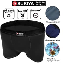 Thumbnail Quần Lót Nam Boxer Combo 3 Màu SUKIYA Japan Quality Chất vải Thun Lạnh Tự Nhiên 100% thoáng khí QL01 3