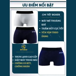 Thumbnail Quần lót nam boxer thun lạnh quần boxer nam sịp đùi nam quần sịp co giãn thoáng mát  OX1 OPPAMAN 2